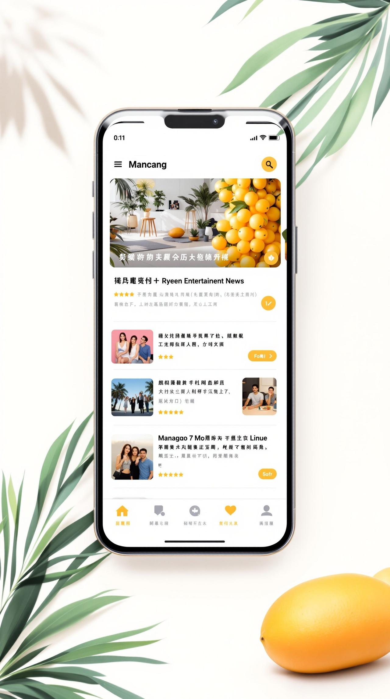 网红吃瓜APP界面预览